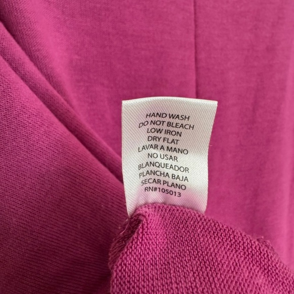Andree by Unit Magenta Pink Oversized Pocket Top 3/4 Roll Tab Sleeve XL‎ MHS39 - Picture 8 of 8